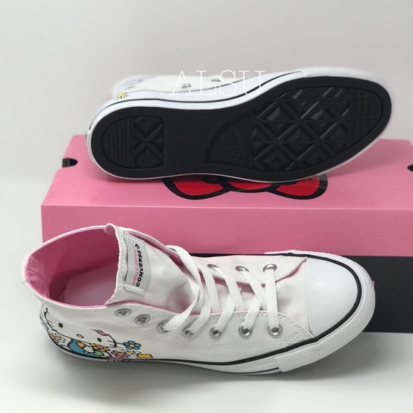 Converse & Hello Kitty Ctas Canvas 29F HI White W - Picture 6 of 7